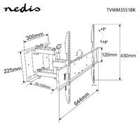 Nedis TV STÄNDER  VOLLBEWEG. 37-80 Z (TVWM3551BK        SW)