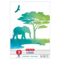 Herlitz Herl Schulblock A4 GREENline Elefant  28  GREENline/ Elefant/ Bl. 50/ Lineatur 28 (50039920)
