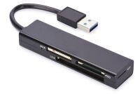 Ednet USB3.0 Multi-Kartenleser 4-Port schwarz (85240)