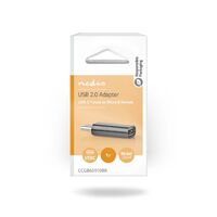 Nedis USB-Adapter| USB 2.0| USB-C Stecker| Micro-B Buchse| 480 Mbps| Vernickelt