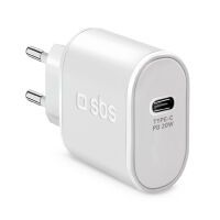 SBS Universal-Netzteil/Ladegerät ideal für iphone (TETR1CPD20) USB Type-C Ladegerät (20W) weiß