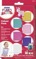 STAEDTLER FIMO 8032002 - Modelling clay - Gold,Lilac,Pink,Turquoise,White - Children - 6 colours - 110 °C - 42 g
