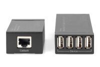 DIGITUS USB 2.0 Extender über RJ45 -> 4 Port USB 2.0 Hub (DA-70143)