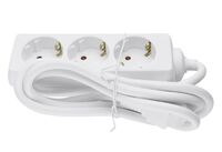 REV Ritter REV 0512342555 - 1.4 m - 3 AC outlet(s) - Indoor - Type F - White - 250 V