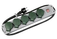 REV Ritter REV 00125053 - 5 AC outlet(s) - 250 V - 16 A - 3500 W - Black - 1.5 m