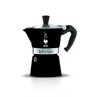 BIALETTI Espressokocher Moka Express Color 3 Tassen schwarz