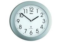 Mebus 52451 Funk-Wanduhr silber