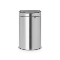 Brabantia Mülleimer Touch Bin New,recycle, 23+10 L Stahl matt Trennmülleimer