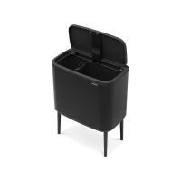 Brabantia Mülleimer Bo Touch Bin schwarz matt, 11 + 23 L Trennmülleimer