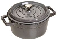 Staub La Cocotte 20cm rund, Graphit-grau, Gusseisen Auflaufformen + Bräter