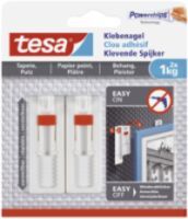 Tesa 77774 - Indoor - Universal hook - White - Adhesive strip - 1 kg - 2 pc(s)