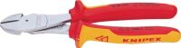 KNIPEX 74 06 160 - Diagonal-cutting pliers - Chromium-vanadium steel - Plastic - Red/Orange - 16 cm - 215 g