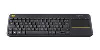 Logitech K400 Plus Tv - Wireless - RF Wireless - QWERTZ - Black