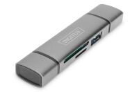 DIGITUS Dual Kartenleser USB-C  / USB 3.0        DA-70886 Speicherkartenlesegeräte
