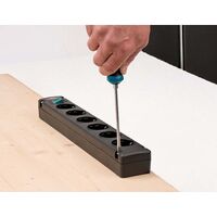 Brennenstuhl 1150650316 - 3 m - 6 AC outlet(s) - Indoor - Black - 400 mm