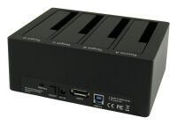 LC-Power LC-DOCK-U3-4B - HDD,SSD - Serial ATA - 2.5,3.5" - USB 3.2 Gen 1 (3.1 Gen 1) Type-A - 5 Gbit/s - Black