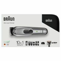 Braun Multi-Grooming-Kit 7 MGK7920, 10-in-1 Barttrimmer und Haarschneider für Herren, für Gesichts-, Kopf- und Körperhaare, Ohren- und Nasenhaare, mit AutoSense-Technologie, 8 Aufsätze, Schwarz/Silber