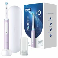 Oral-B iO 4 iO4 Elektrische Zahnbürste/Electric Toothbrush, Magnet-Technologie, 4 Putzmodi für Zahnpflege, Reiseetui, Designed by Braun, lavender