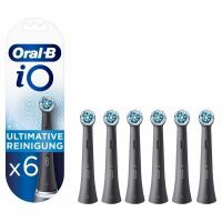 Oral-B iO Black Ultimative Reinigung Aufsteckbürsten für elektrische Zahnbürste, 6 Stück