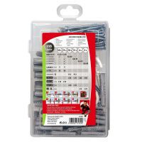 fischer MEISTER-BOX UX - Screw & wall plug kit - Concrete - Grey - 75 pc(s) - Box