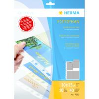 HERMA Pockets for postcards - transparent film 10 pcs. - Transparent - Polypropylene (PP) - 100 x 150 mm - 235 mm - 312 mm