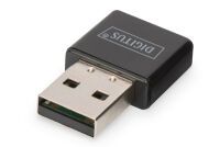 DIGITUS WLAN USB-Adapter 300Mbps Tiny Size  schwarz + WPS (DN-70542)