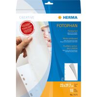 HERMA Photo cardboard 230x297 mm white 10 sheets - 230 x 297 mm - White - Cardboard - Portrait - 1 pc(s)