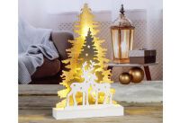 HI LED Weihnachtsbaumsilhouette Holz 26x5x35cm