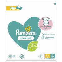 Pampers Sensitive Baby Feuchttücher 1200 Tücher (15 x 80) ohne Duft Neutral #BDPG22