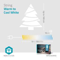 Nedis SmartLife Dekorative LED| Wi-Fi| Warm bis kühlen weiß| 50 LED's| 5.00 m|