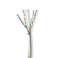 Nedis Netzwerk-Kabel Rollen / CAT6a / Solid / U/UTP / Kupfer / 100 m / Innen / Rund / LSZH / Grau / Kartonverpackung