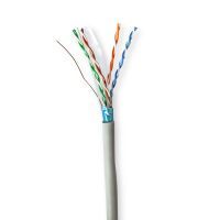 Nedis Netzwerk-Kabel Rollen / CAT6 / Solid / F/UTP / CCA / 50.0 m / Innen / Rund / PVC / Grau / Pull Box - ausziehbar