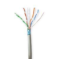 Nedis Network Cable Roll / CAT6 / Stranded / F/UTP / CCA / 50.00 m / Indoor / Round / PVC / Grey / Gift Box