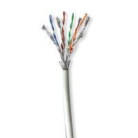Nedis Netzwerk-Kabel Rollen / CAT7 / Solid / S/FTP / Kupfer / 50.0 m / Innen / Rund / LSZH / Grau / Pull Box - ausziehbar