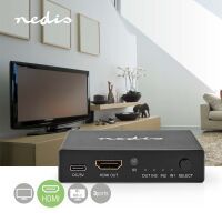 Nedis HDMI Schalter| 3-Port port s| 3x Eingang| Ausgang| 8Ka60Hz| 45