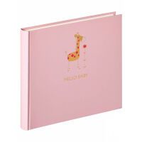 Walther Baby Animal rosa   25x28 50 weiße Seiten / Giraffe UK148R Archivierung -Fotoalben-