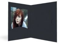 1x100 Daiber Passbildmappen Opti-Line  bis 5x7cm schwarz Passbild- und Portraitmappen