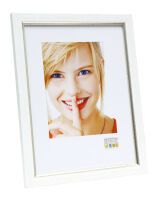Deknudt S46AF1 - MDF,Plastic - Silver,White - Single picture frame - 10 x 15 cm - Rectangular - 123 mm