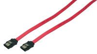 LogiLink S-ATA Cable with latch, 2x male, red, 0,30M (CS0009)