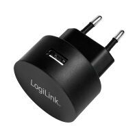 LogiLink USB Steckdosenadapter 1port,10.5W,Fast Charging,sch (PA0217)