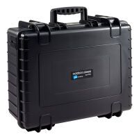 B&W Outdoor Case Type 6000 schwarz mit Schaumstoff Inlay Koffer - Foto & Video