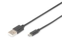 DIGITUS Micro USB Anschlusskabel USB 2.0 kompatibel 1.8 m Kabel und Adapter -Computer-