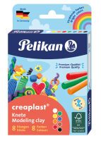 Pelikan Büro Pelikan Knete Creaplast« 198/8FS, 8 Farben Faltschachtel (606035)