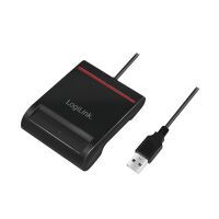 Logilink USB 2.0-Kartenleser, für Smart-ID, schwarz (CR0047)