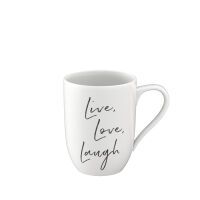 Villeroy & Boch Statement Becher mit Henkel Live Love Laugh