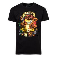 Crash Bandicoot T-Shirt \"Biker\" Black L Englisch