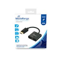 MediaRange HDMI Buchse/DP STecker 10 Gbit/s 15cm schwarz (MRCS175)