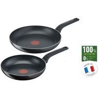 TEFAL B55590 Easy Cook & Clean Pfannen-Set 24 und 28cm schwarz
