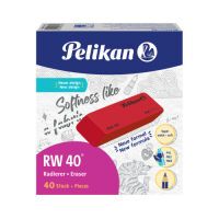 Pelikan Büro Pelikan Radierer RW40, Rot, Schachtel mit 40 Stück (606127)