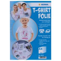 Herma T-Shirt Folie A4 für helle + weiße Textilien 20 Blatt  4525 Druckerpapier-Inkjet Blattware